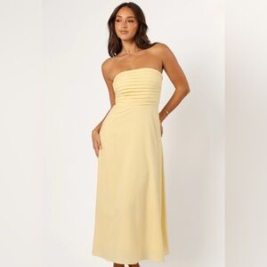 Petal and Pup - Kenna Strapless Yellow Dress (M)